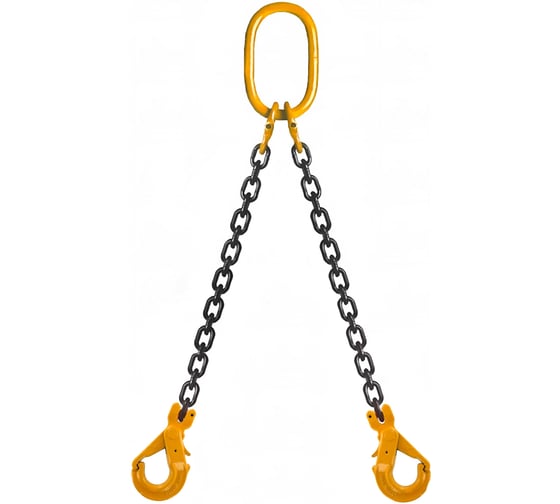 Изображение товара Строп цепной двухветвевой ПК Такелаж 2СЦ 3,15т 2м самозакрывающиеся крюки 2SCV3.1582