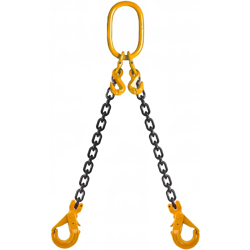 Изображение товара Строп цепной двухветвевой ПК Такелаж 5.3т 2м укоротители, самозакрывающиеся крюки