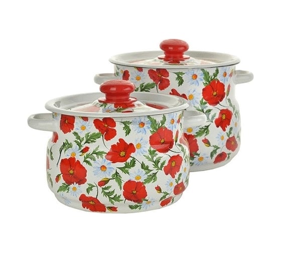 Изображение товара Эмалированный набор Сибирские товары 10 Маки сибирские 2 предмета ТБ2574