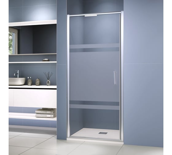 Изображение товара Душевая дверь RGW 100х200 SV-05-2 Хром/Прозрачное-Матовое- Прозрачное /8 мм (Easy) 703205210-201