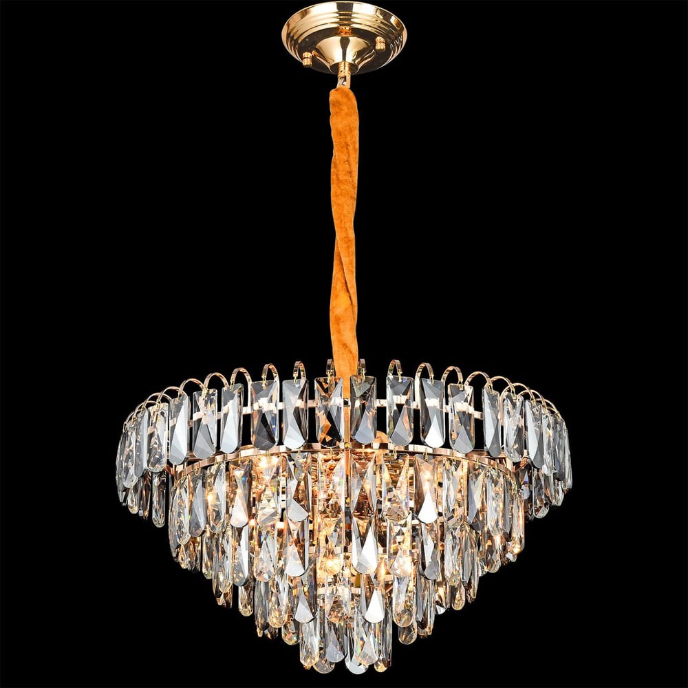 Изображение товара Подвесная люстра Reluce 88094-0.4-500 droplight в классическом стиле с прозрачными плафонами из хру