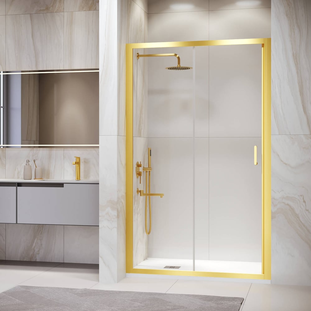 Изображение товара Душевая дверь RGW 170х195 PA-14 Gb Золото браш стекло 8 мм раздвижная стильная