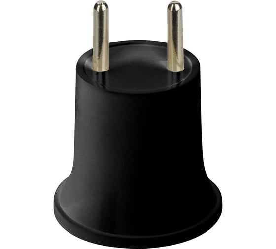 Изображение товара Переходник вилка-Е27 duwi карболитовый, черный, 24638 1