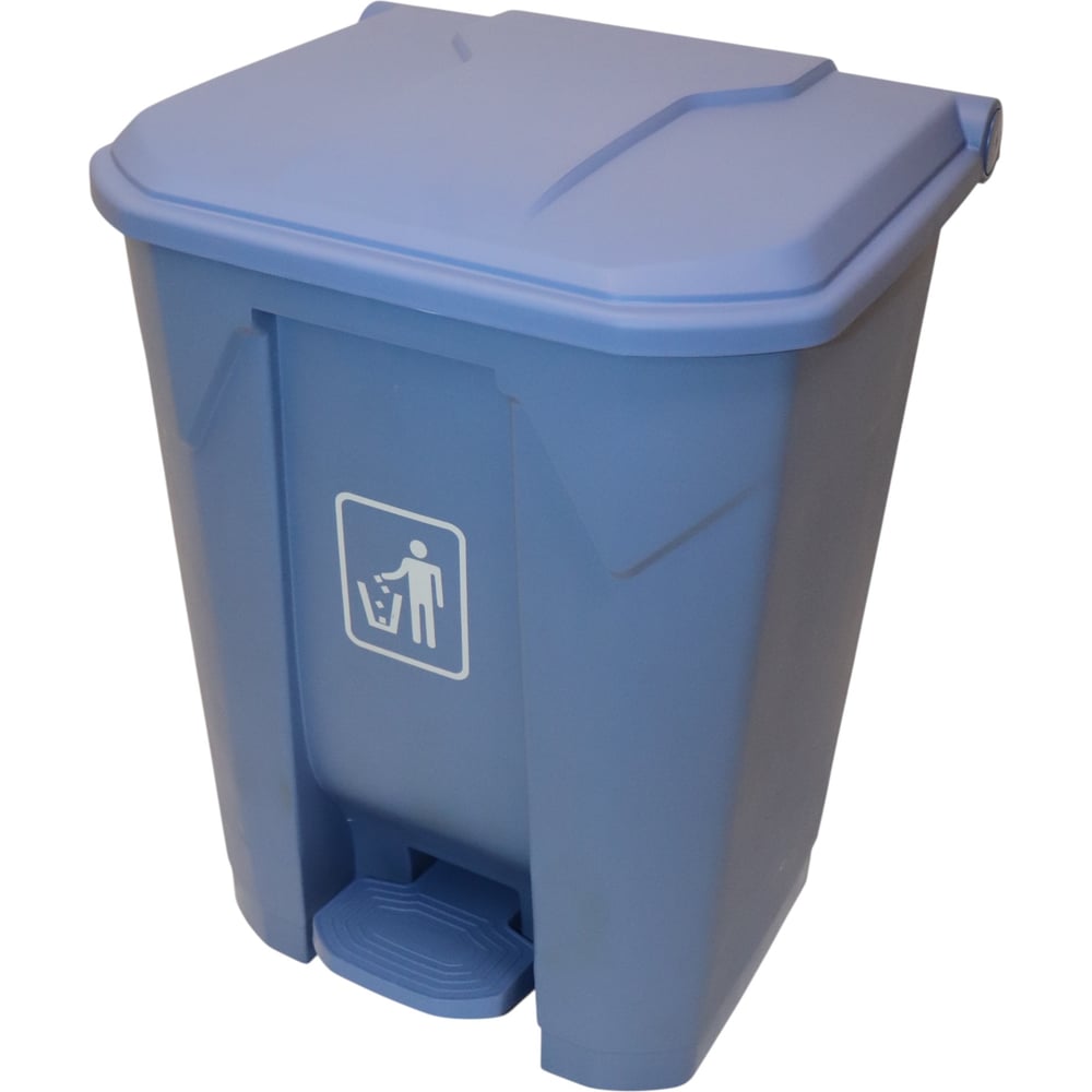 Изображение товара Бак для мусора ACG 68 л с педалью крышкой и синим цветом