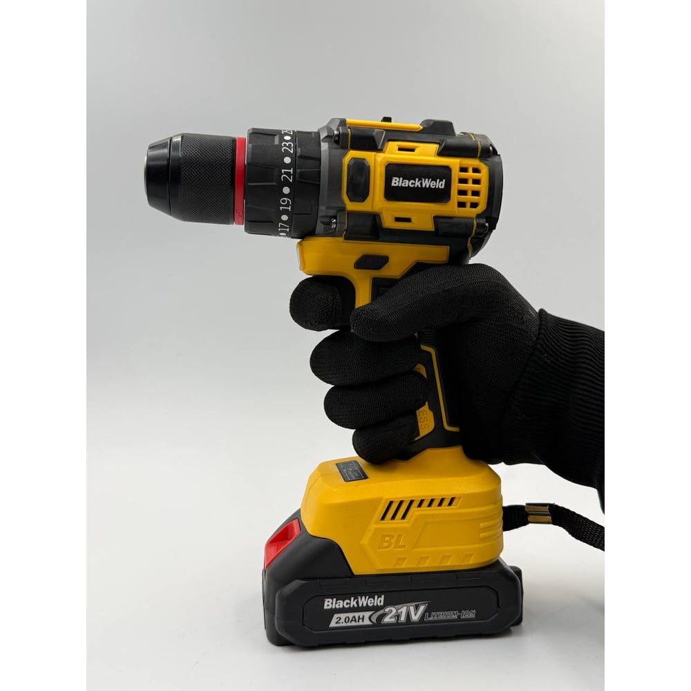 Изображение товара Аккумуляторная ударная дрель-шуруповерт BlackWeld JZ02-10-2Y 21V 2.0Ah профессиональная