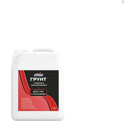 Изображение товара Грунт глубокого проникновения АЛЬБАТРОС V- 16А для внутренних работ, 5л 005058