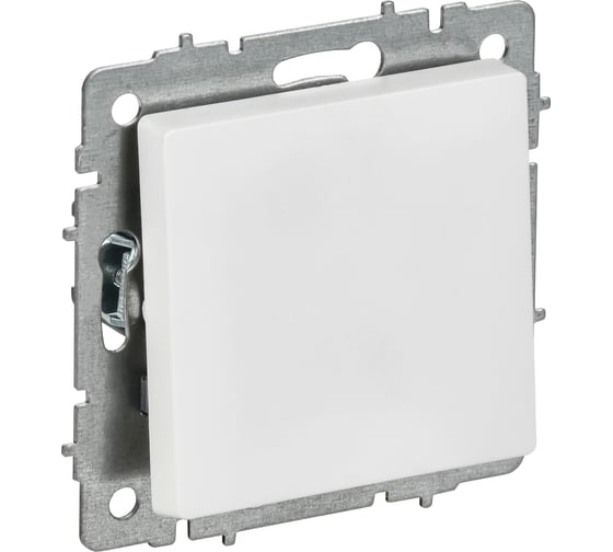 Изображение товара Выключатель 1-клавишный самовозвратный IEK BRITE 10А ВС10-1-4-БрАБ арктический белый BR-V14-0-10-K91
