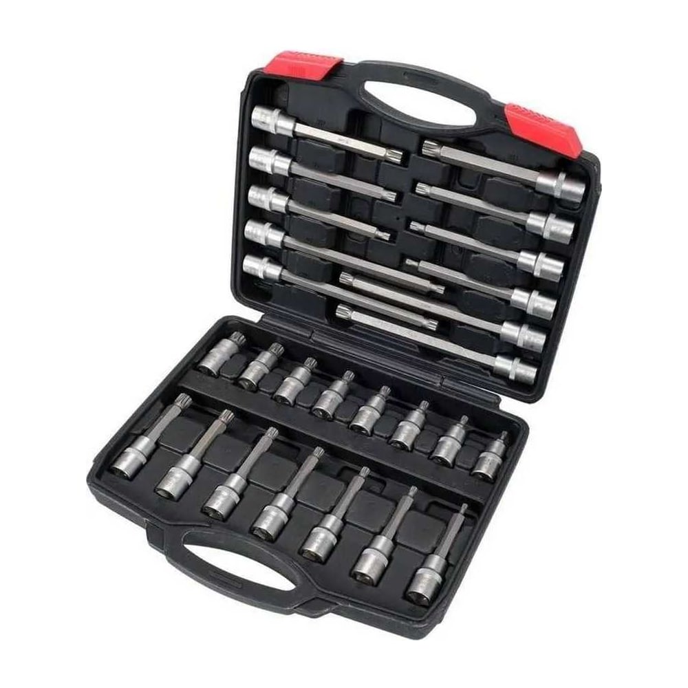 Изображение товара Набор головок-бит YATO SPLINE M5-М16 26 предметов 1/2 дюйм кейс