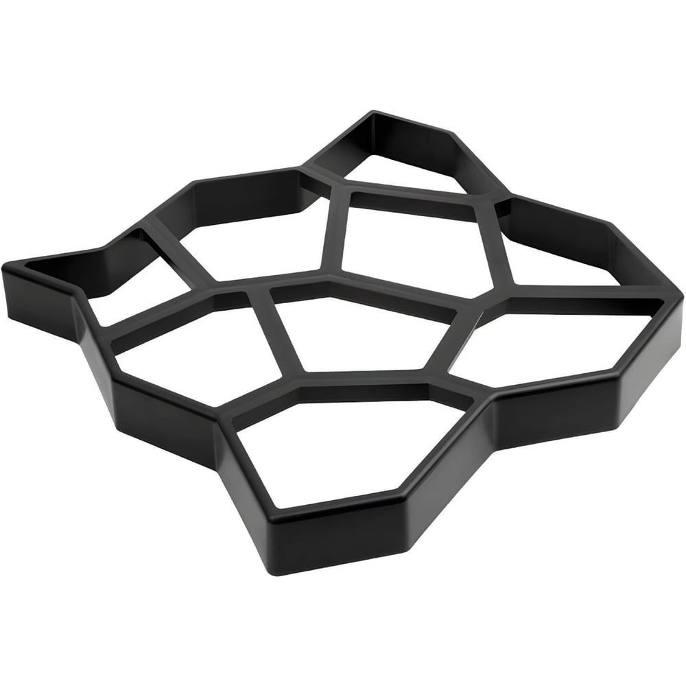 Форма для изготовления садовых дорожек ГеоПластБорд 50x50x6 см, 2 шт, черный ФИЗ_50.50.6_2