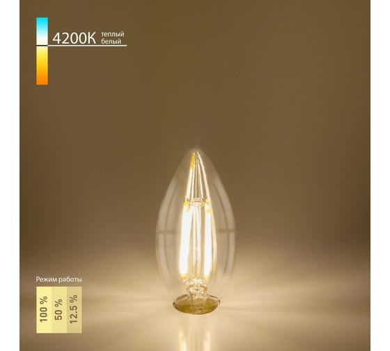 Изображение товара Светодиодная лампа Elektrostandard - BLE1401 Dimmable 5W 4200K E14 C35 прозрачный a048724