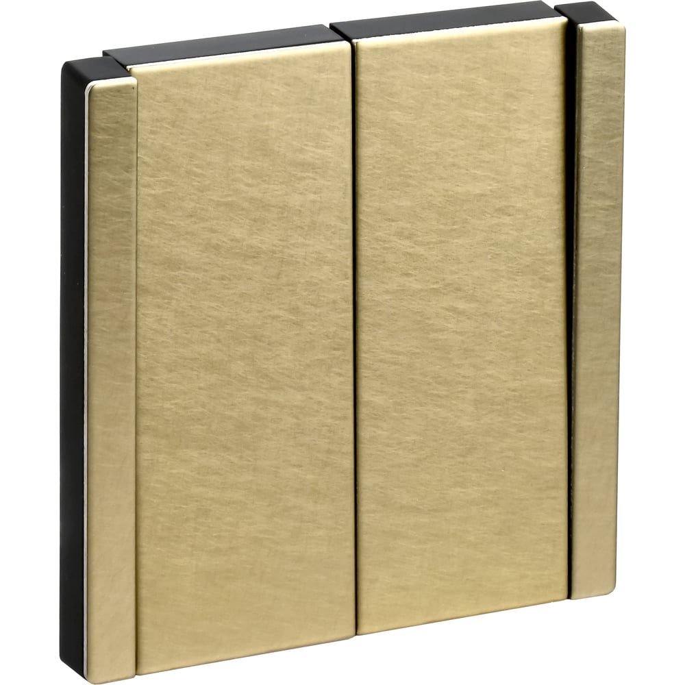 Изображение товара Выключатель 2-клавишный IEK FORTE&PIANO 10А шампань FP605M