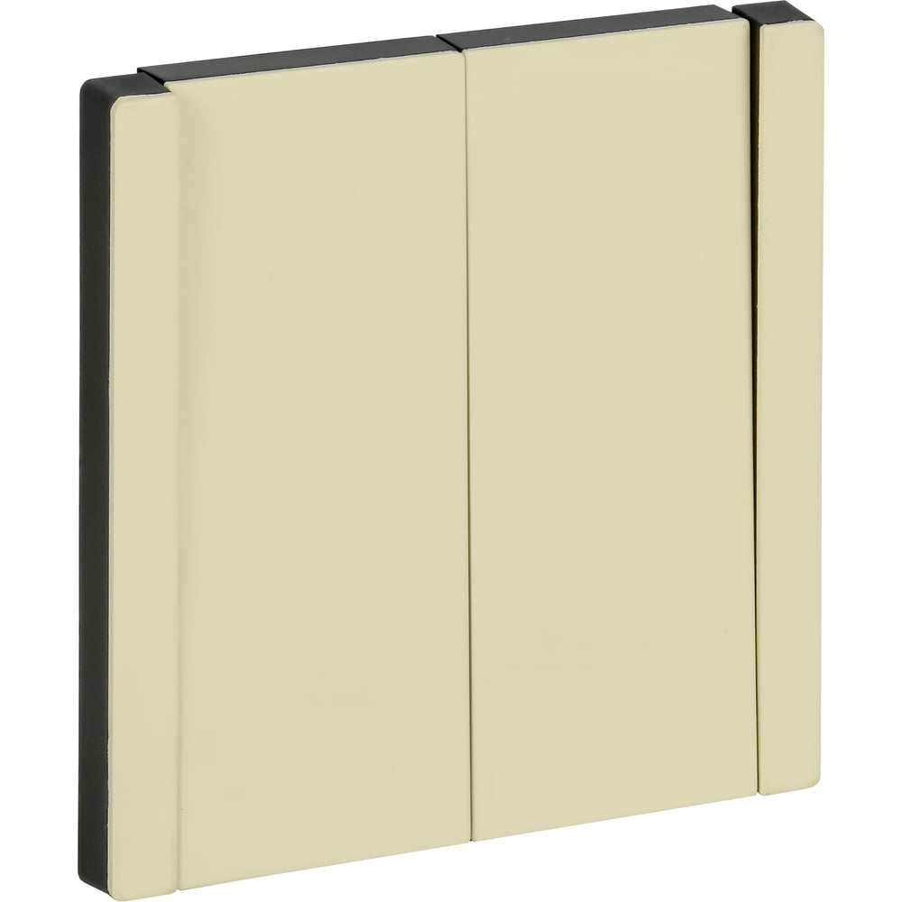 Изображение товара Выключатель 2-клавишный проходной IEK FORTE&PIANO 10А FP807M слоновая кость