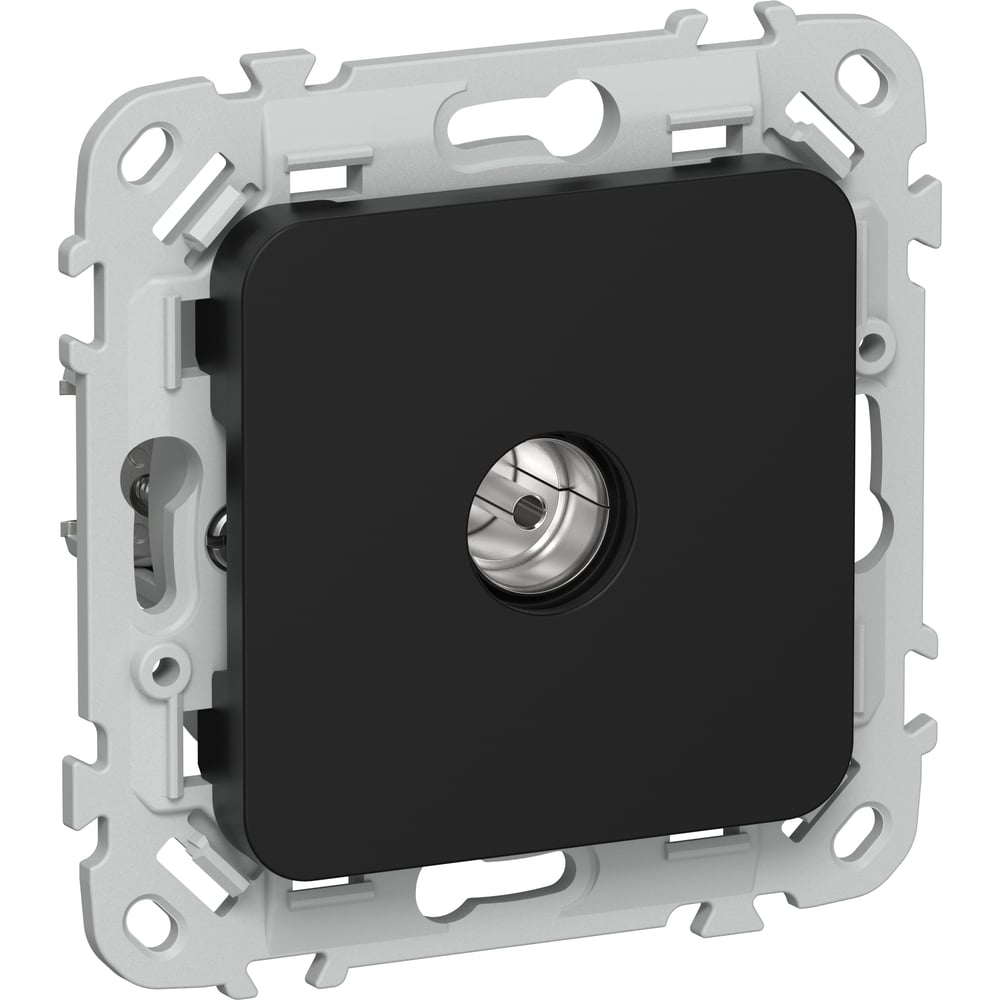 Изображение товара Розетка TV IEK FLITE экранированная проходная тип M РТВм-1-1-2-ФлЧ черный FI-A13-P-K02