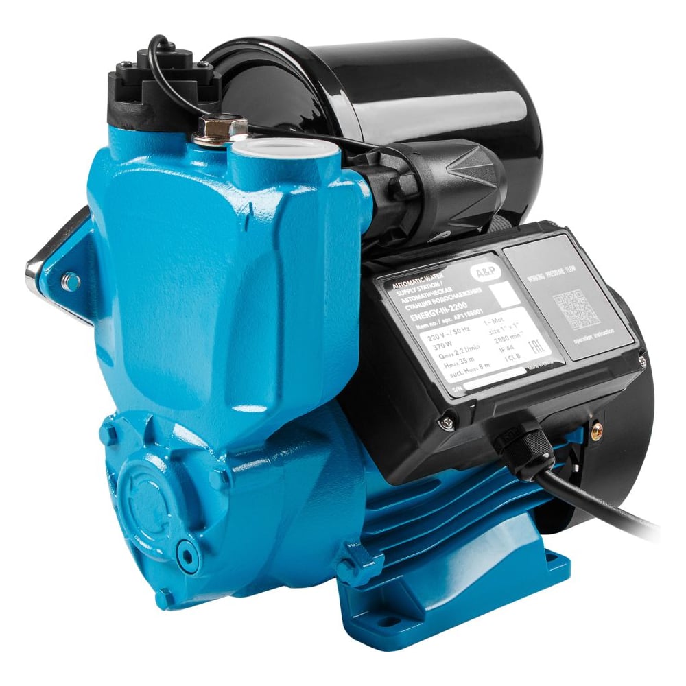 Изображение товара A&P Energy-III-2800 Насосная станция 550 Вт, 46,6 л/мин, 2 л бак, бесшумная