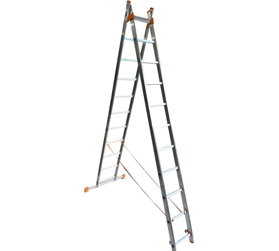 Изображение товара Лестница двухсекционная алюминиевая AXIS, 11 ступеней AX-2-11