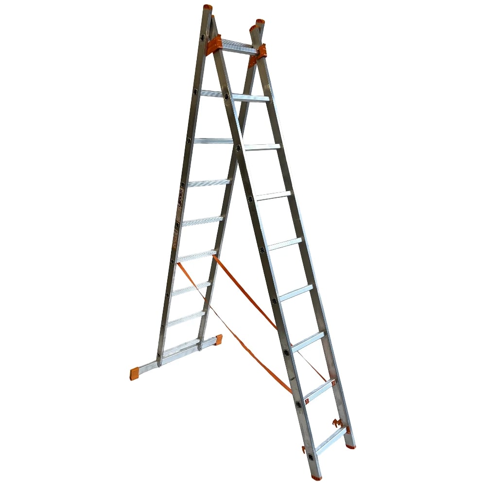 Изображение товара Лестница двухсекционная алюминиевая AXIS, 9 ступеней AX-2-9