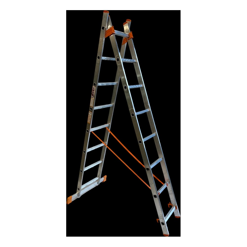 Изображение товара Лестница двухсекционная алюминиевая AXIS, 8 ступеней AX-2-8