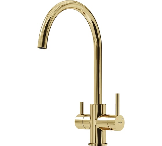 Изображение товара Смеситель для кухни Sancos Taper с возможностью подключения фильтра для воды, цвет полированное золото, арт. SC4012ZG