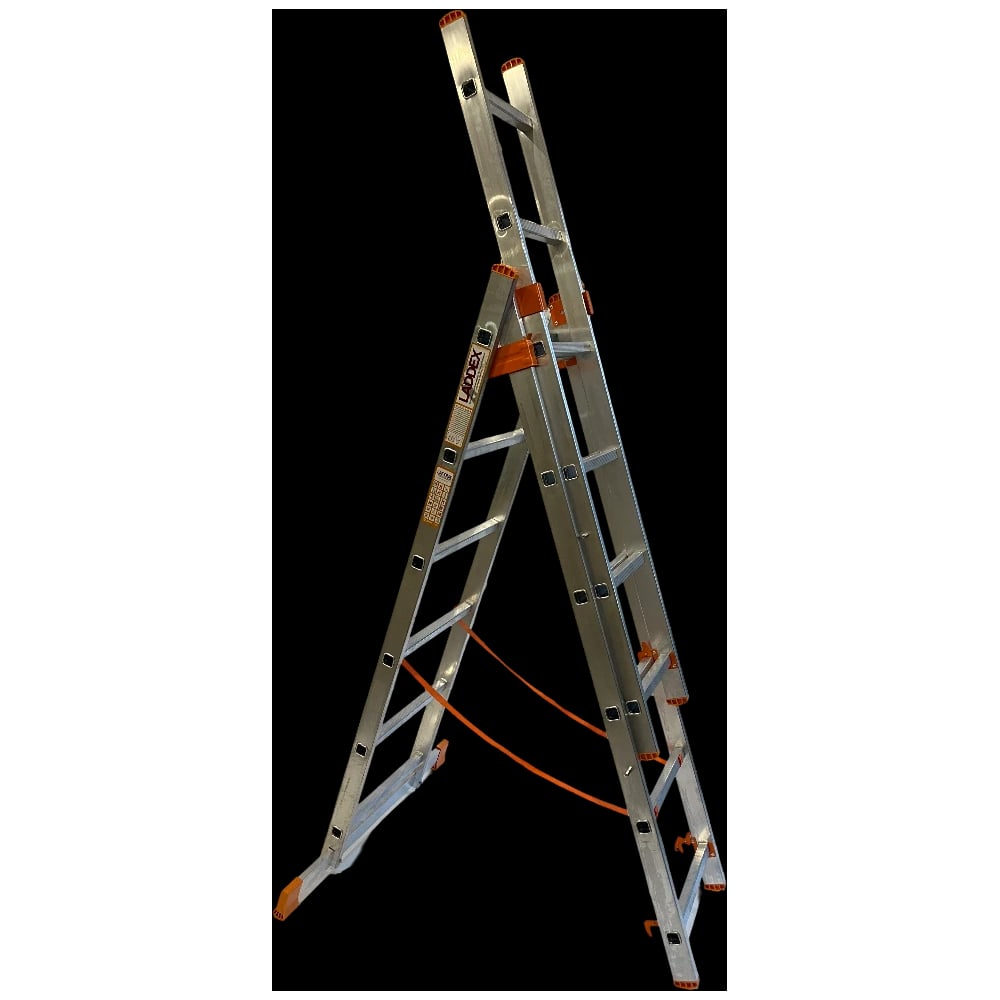 Изображение товара Алюминиевая трехсекционная лестница AXIS 6 ступеней AX-3-6 для дома и работы