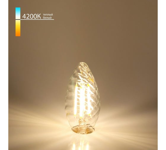 Изображение товара Светодиодная лампа Elektrostandard - BLE1414 Свеча витая F 7W 4200K E14 прозрачный a049136