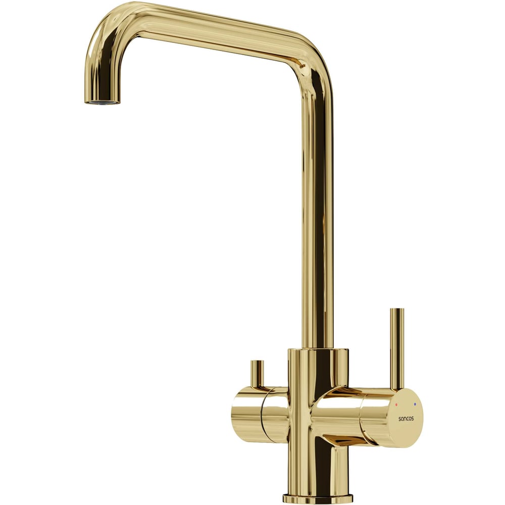 Изображение товара Смеситель для кухни Sancos Vela полированное золото с фильтром SC4013ZG