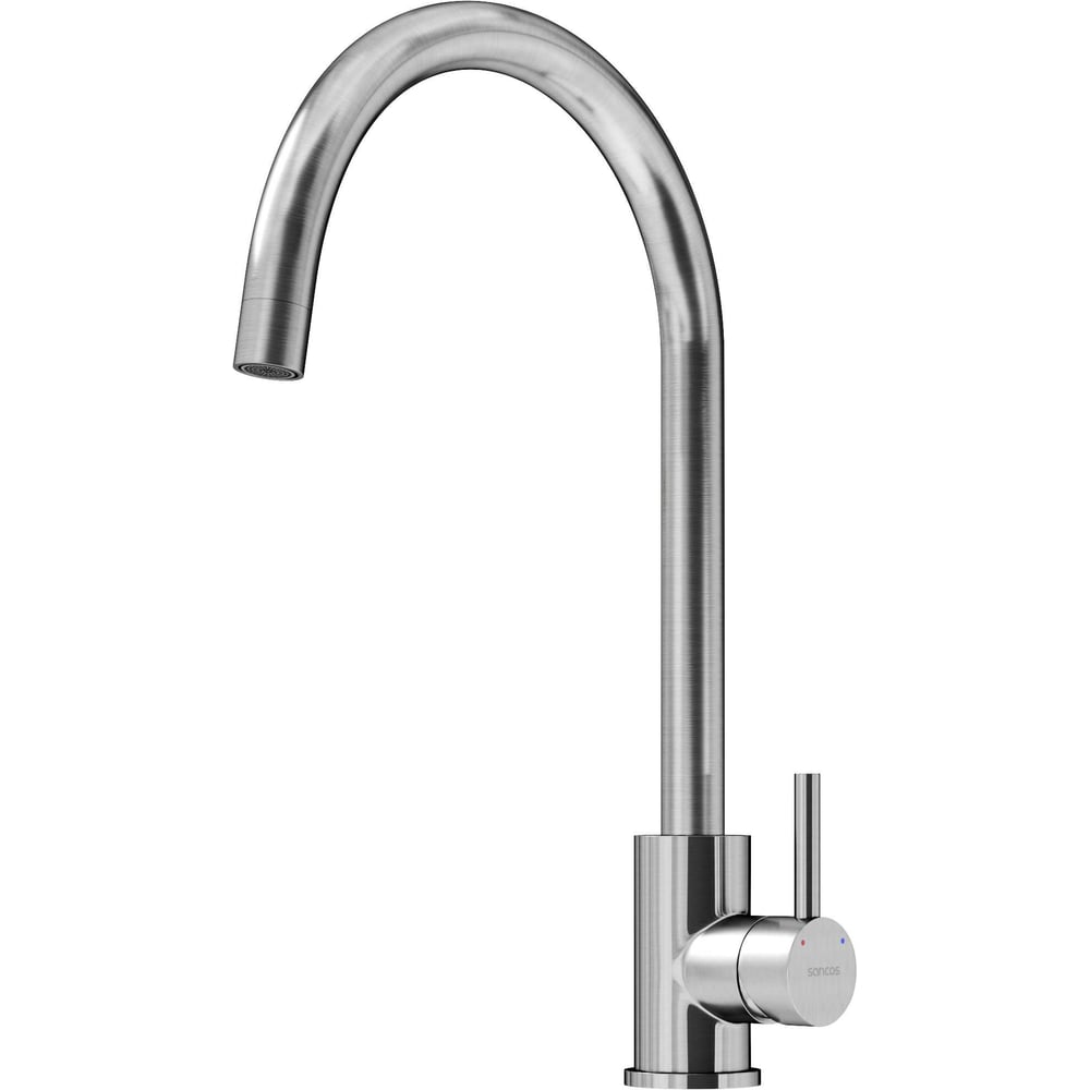 Изображение товара Смеситель для кухни Sancos из нержавеющей стали Stainless с поворотным изливом, модель SC12001SS