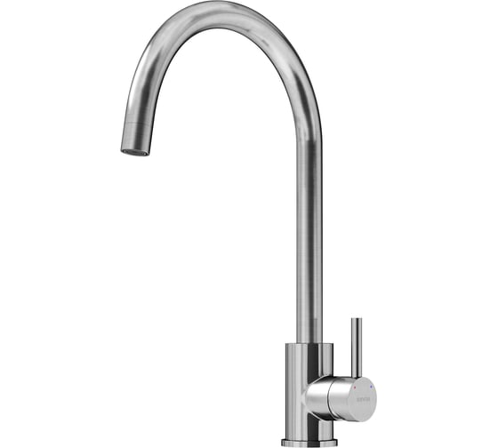 Изображение товара Смеситель для кухни Sancos из нержавеющей стали Stainless, с поворотным R изливом, арт SC12001SS