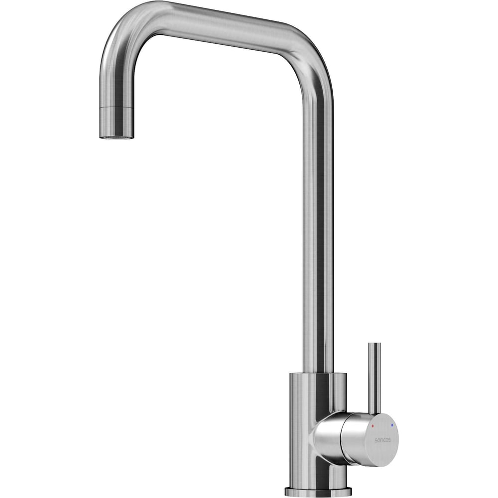 Изображение товара Смеситель для кухни Sancos из нержавеющей стали Stainless с поворотным Г-зливом