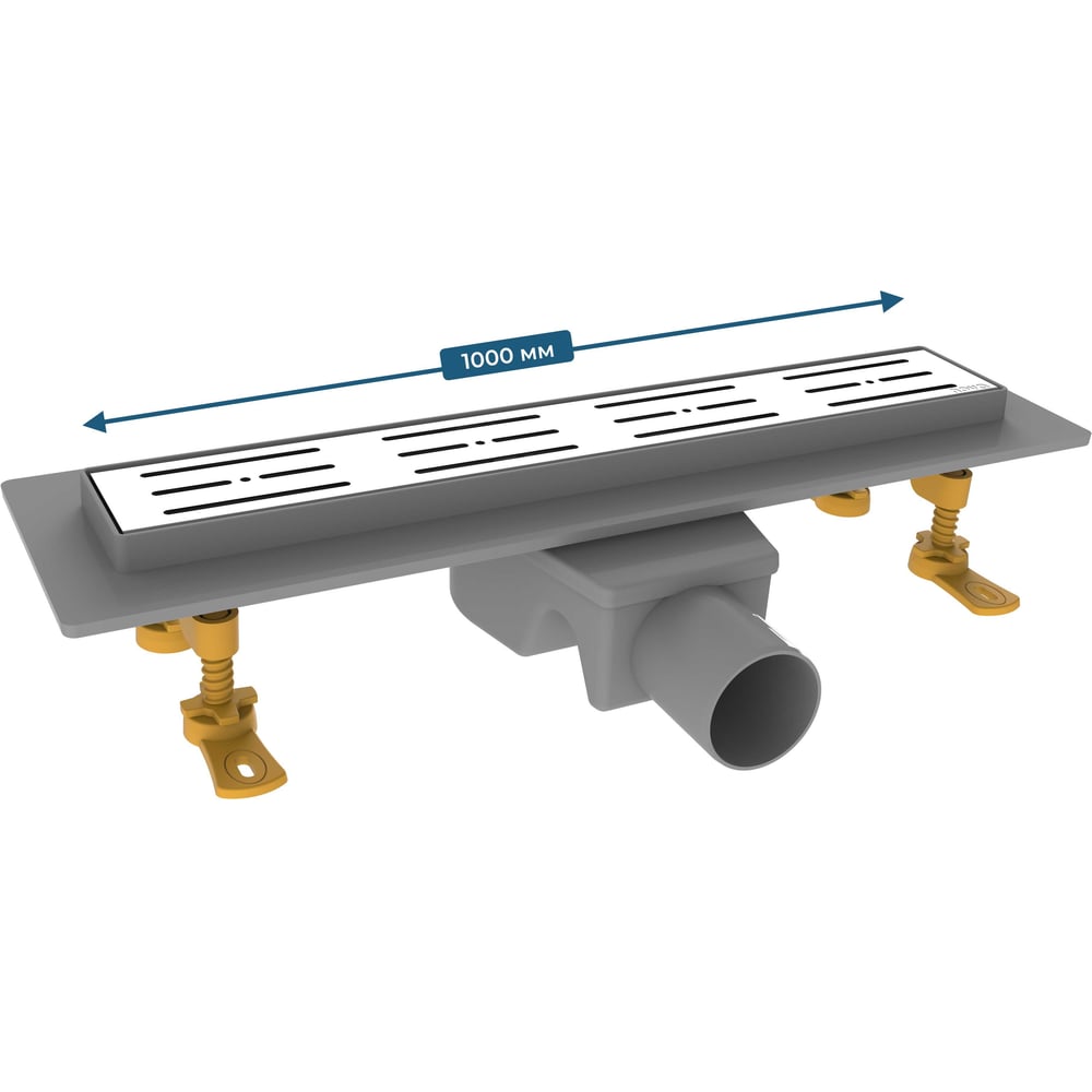 Изображение товара Душевой канал Nova 1000мм с горизонтальной полоской и перфорированной решеткой