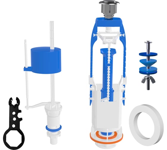 Изображение товара Арматура для бачка с однокнопочным выпуском Nova с нижним клапаном 1/2 4123