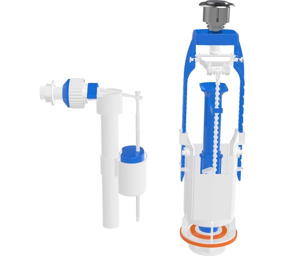 Изображение товара Арматура для смывного бачка Nova универсальная с клапаном боковой подачи воды с пластиковой резьбой 1/2 4126