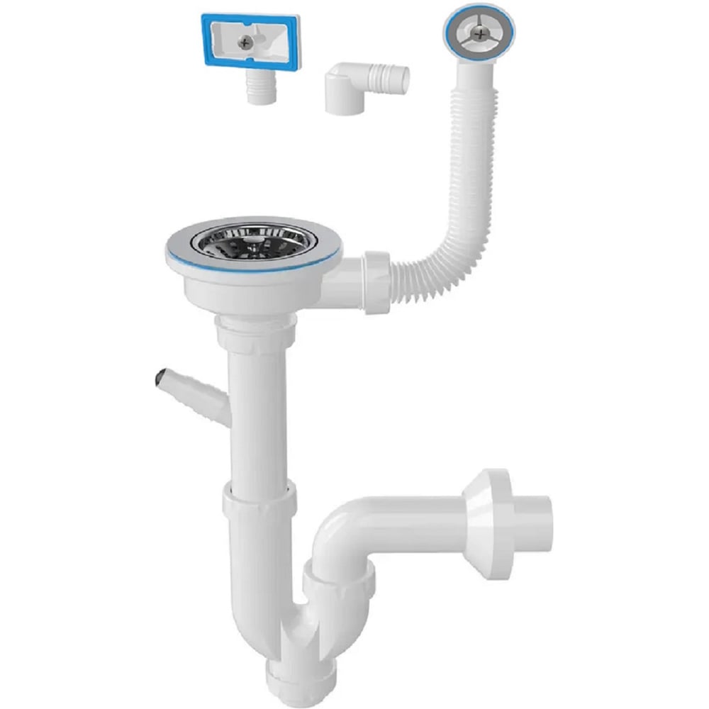 Изображение товара Сифон Nova 1147 прямоточный для нержавеющей мойки с регулировкой высоты