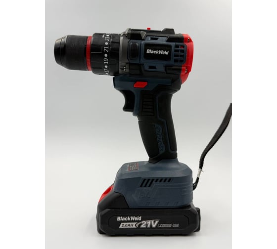Изображение товара Ударная бесщеточная аккумуляторная дрель-шуруповерт BlackWeld JZ02-10-2R 21V 2.0Ah 150182