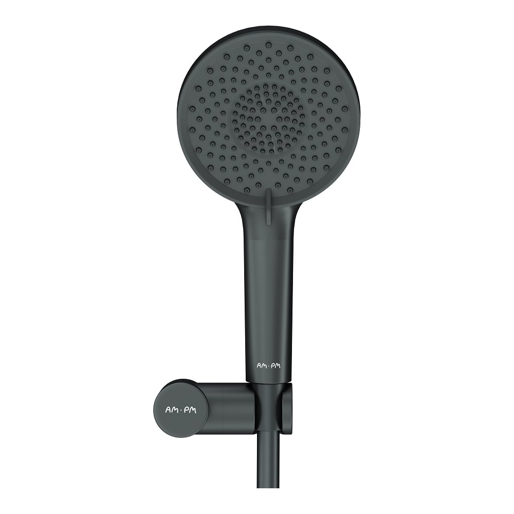 Изображение товара Душевой набор AM.PM X-Joy шланг 1750мм, держатель ручного душа, ручной душ 120 мм, 3 функции, черн F01185A022