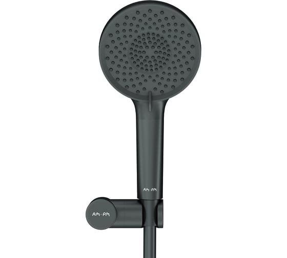 Изображение товара Душевой набор AM.PM X-Joy шланг 1750мм, держатель ручного душа, ручной душ 120 мм, 3 функции, черн F01185A022