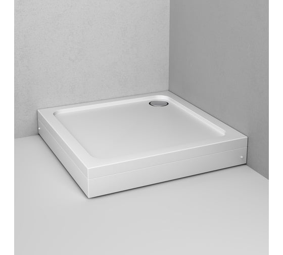 Изображение товара Душевой поддон AM.PM Gem квадратный, 100х100 с сифоном, белый W90T-403-100W