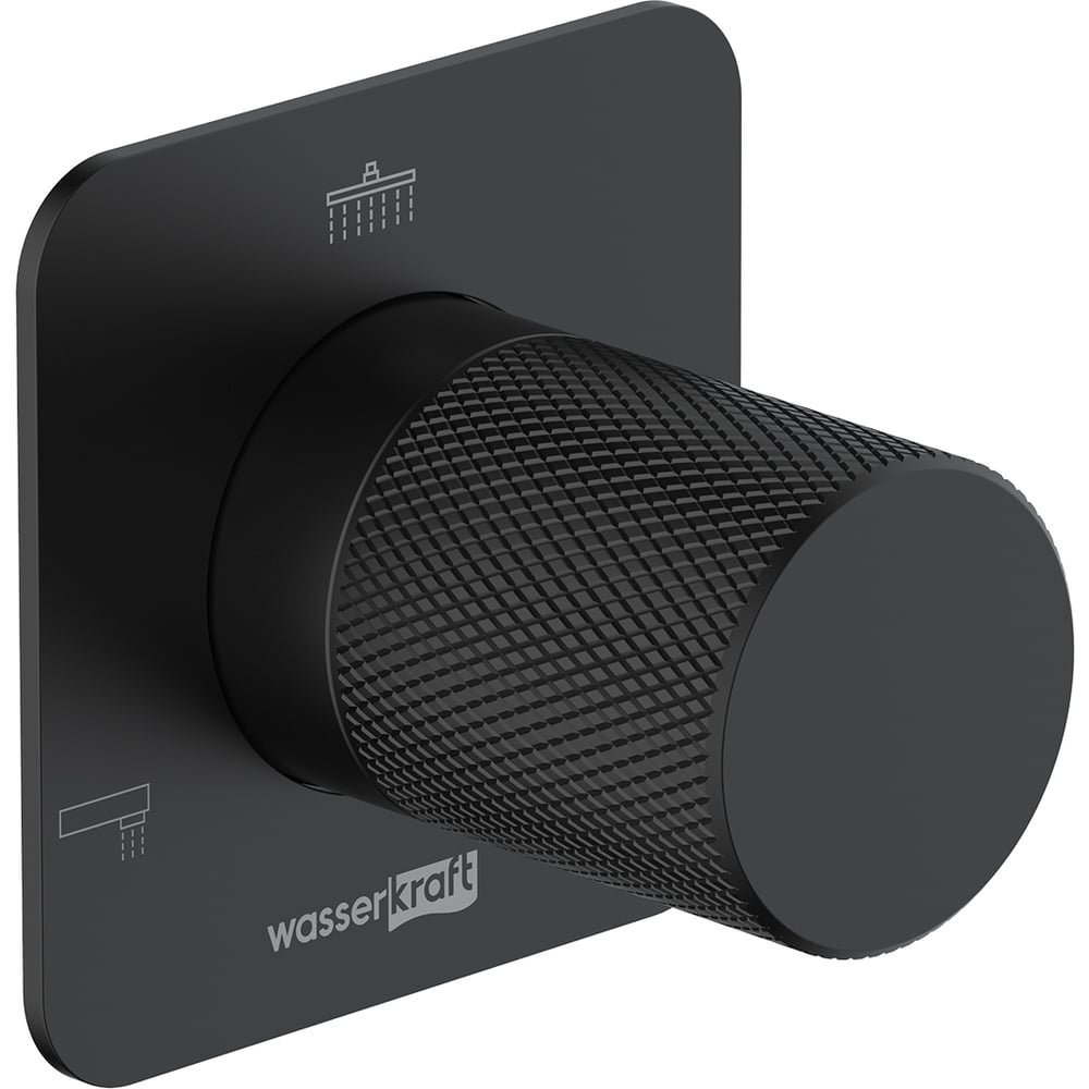 Изображение товара Переключатель WasserKRAFT A300 3 выхода однорычажный латунь черный матовый