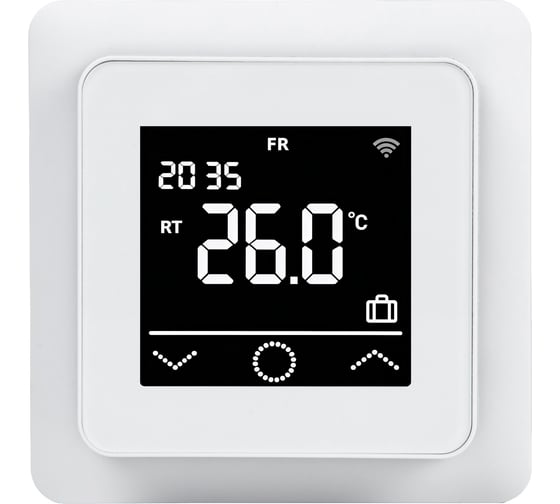 Изображение товара Терморегулятор цифровой REXANT ClimaHome W сенсорный программируемый с Wi-Fi белый 51-0572
