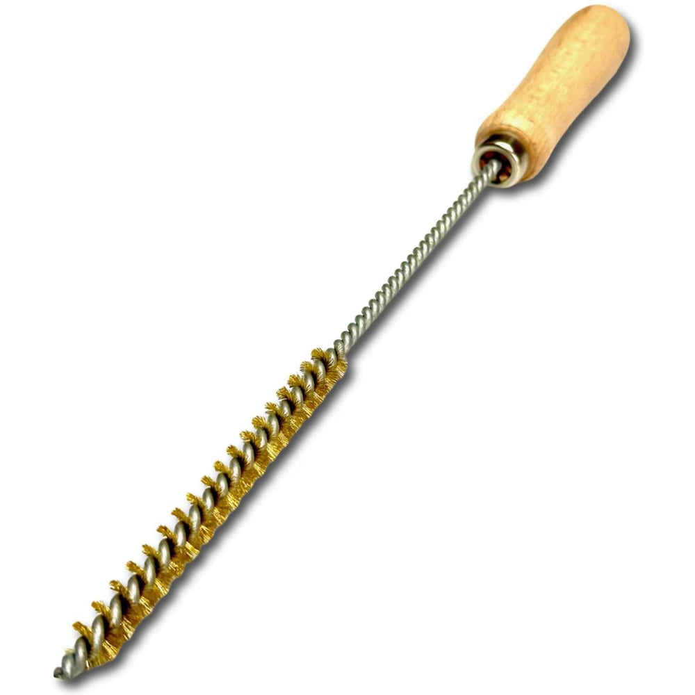 Изображение товара Щетка-ерш с рукояткой Lessmann Д10х100х300мм латунь гофрированная бытовая