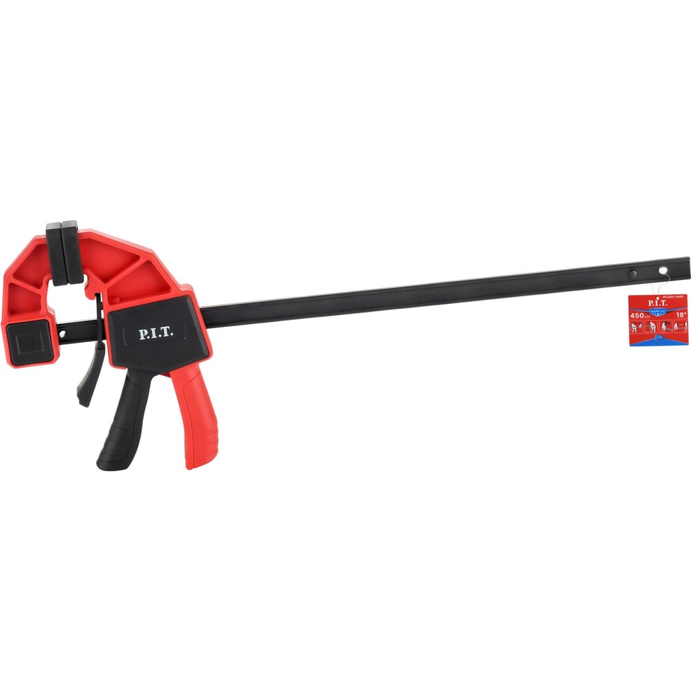 Изображение товара Струбцина быстрозажимная P.I.T. ADVANCE (600мм, 450х60 мм, 60 кг, сжатие/распор), HCLQ01-0450