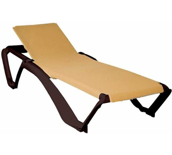 Изображение товара Шезлонг Элластик-Пласт MIAMI шоколад с тканью беж ЭП 137007