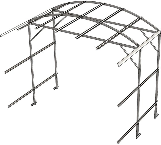 Изображение товара Каркас вставки к теплице ВОЛЯ Прима-3 шаг 1м с грунтозацепами 1413