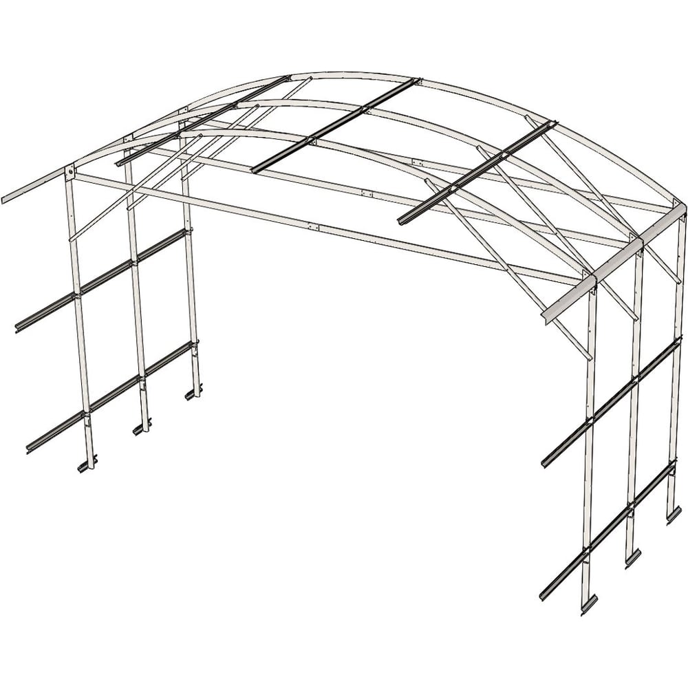 Изображение товара Каркас вставки к теплице ВОЛЯ Прима-4 с грунтозацепами 1416