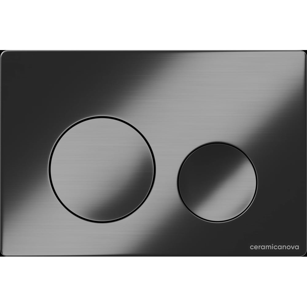 Изображение товара Кнопка смыва Ceramicanova Balance CN12-001GG, вороненая сталь, двухрежимный слив