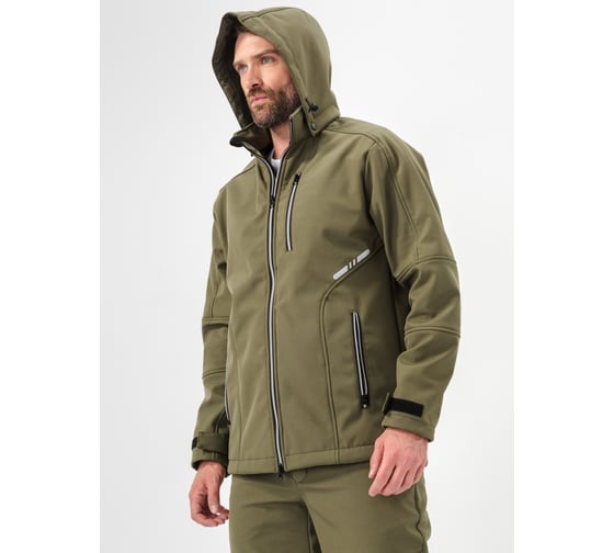 Изображение товара Куртка мужская летняя ООО ГУП Бисер Софтшелл «Молния» хаки 120-124/182-188 4660524015445
