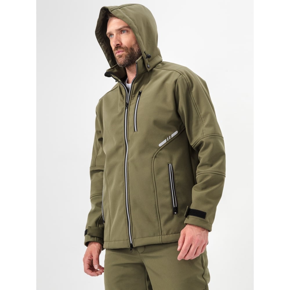 Изображение товара Куртка мужская летняя ООО ГУП Бисер Софтшелл «Молния» хаки 112-116/170-176 4660524015483