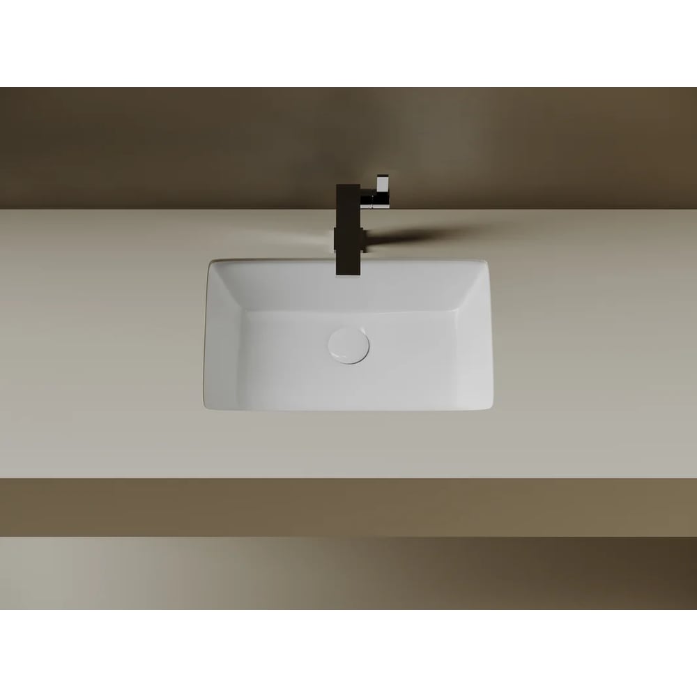 Изображение товара Раковина встраиваемая снизу Ceramicanova Era 460x348 мм белая глянцевая санфарфор