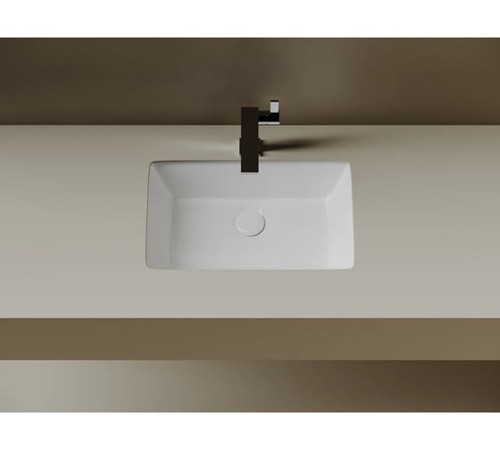 Изображение товара Раковина встраиваемая снизу Ceramicanova Era, с отверстием слива-перелива, 460×348×213 мм, белая CN15002