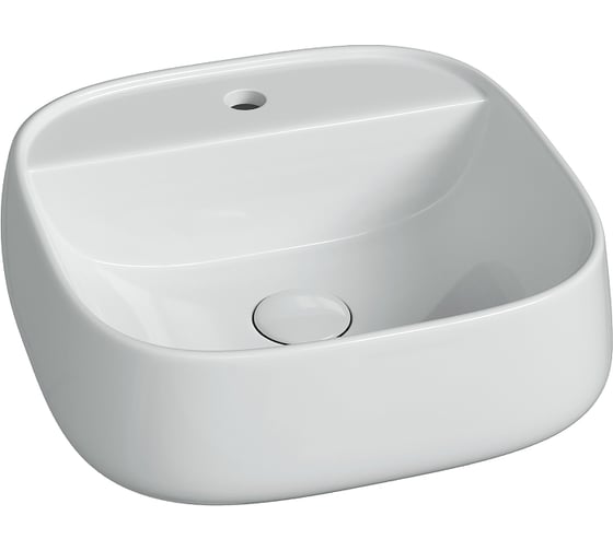 Изображение товара Раковина подвесная Ceramicanova Fonte с отверстием под смеситель, 420×420×145 мм, белая CN5052