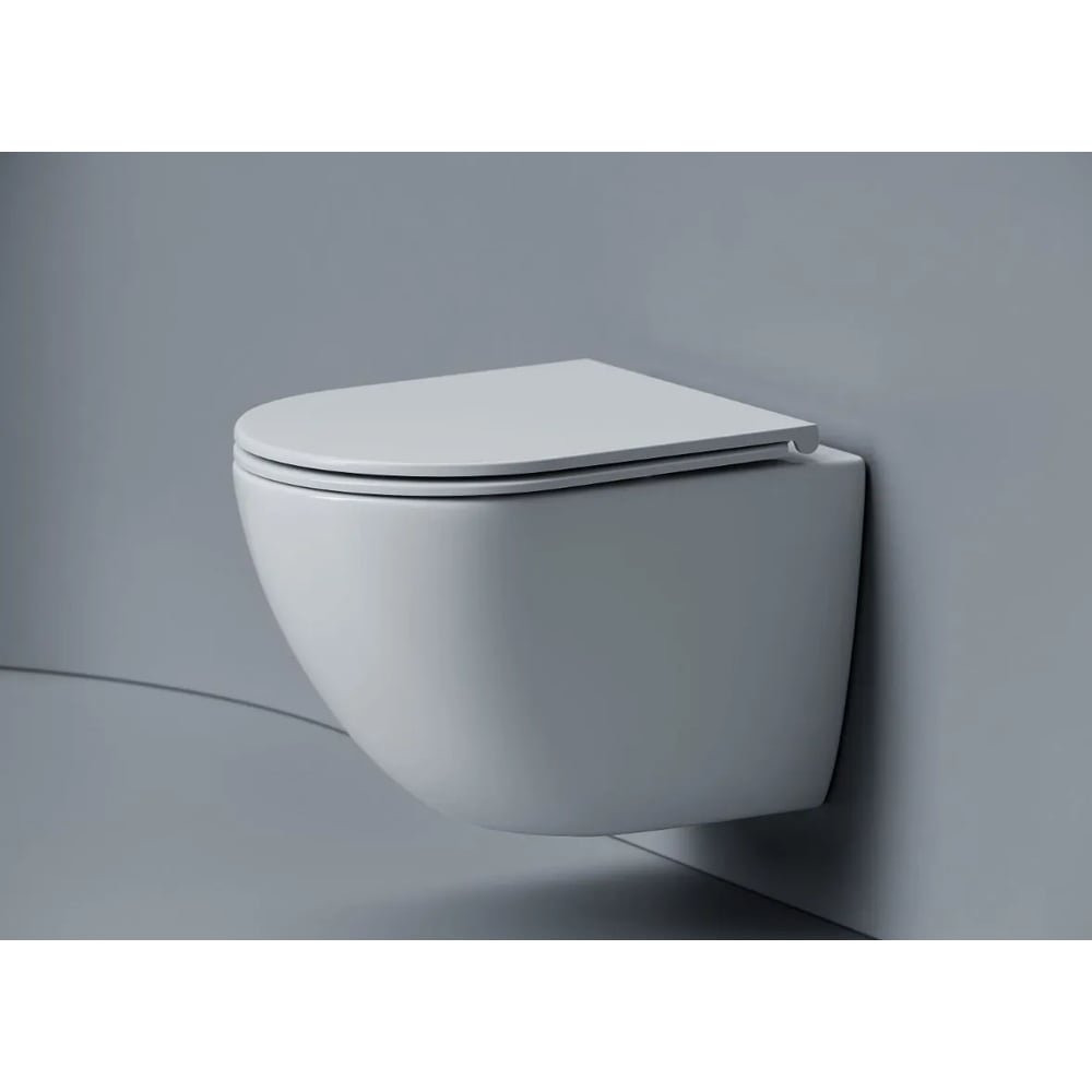 Изображение товара Унитаз подвесной Ceramicanova Alba торнадо 3.0, сиденье микролифт, белый CN11005T